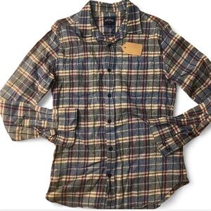 Plaid Button-Up Shirt